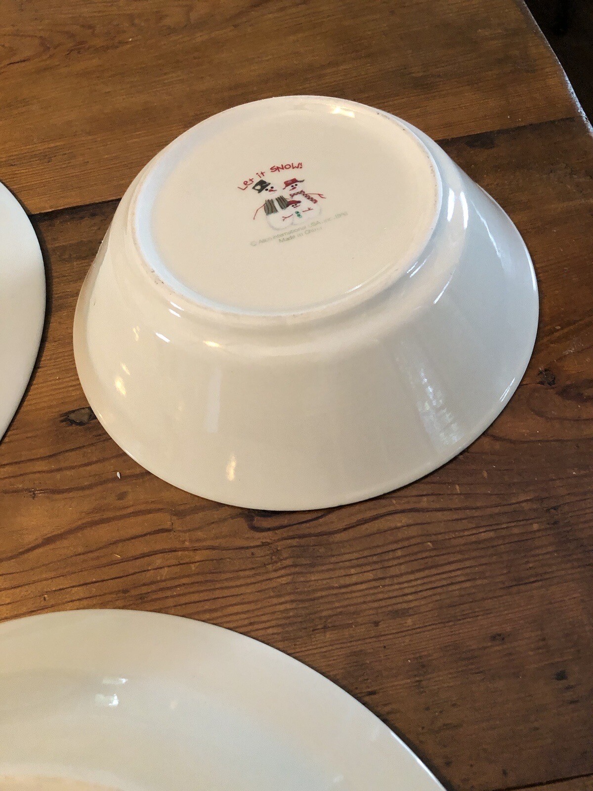 Set Of 11 Pieces Holiday Dishes Snowman Family Christmas Dinnerware  eBay