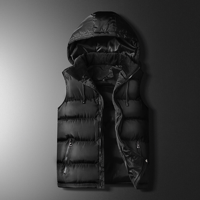 Men's Winter Warm Sleeveless Down Cotton Vest Waistcoat Coat Down