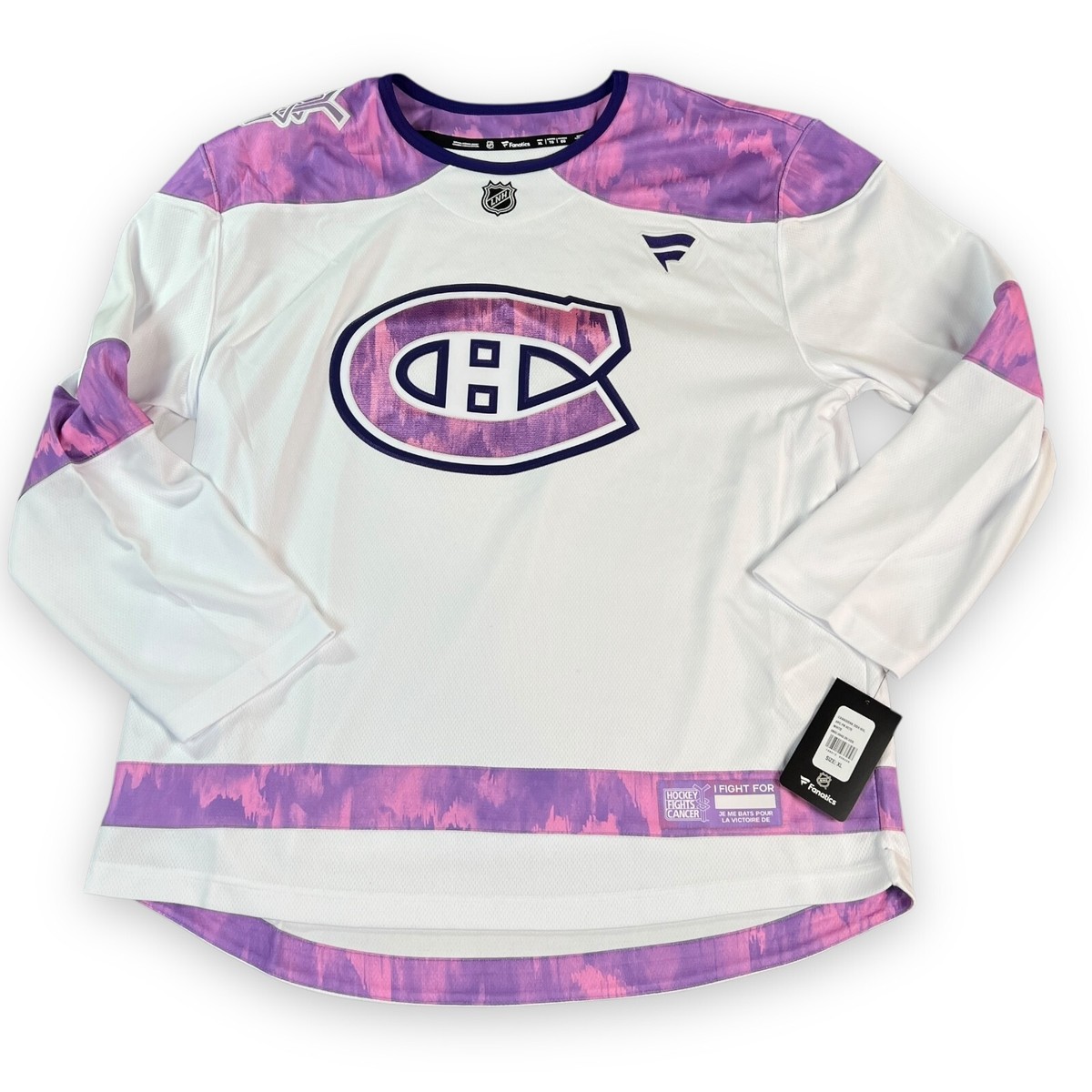 Purple Pink Canadiens Jersey Montreal Canadiens Jersey Men XL