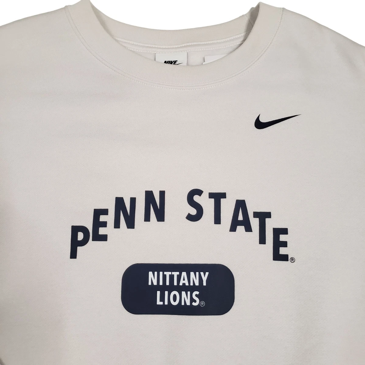 Nike Womens Penn State Nittany Lions Loose Fit Crop Sweatshirt