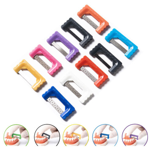10pc Dental Interproximal Enamel Reduction Kit IPR Polishing Strip Serrated Saw - Picture 11 of 21