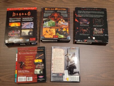 Lot of 3 DIABLO PC CD-ROM Games - Diablo, II, Hellfire V1.0 +