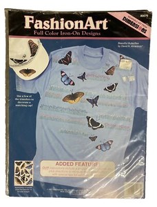 Vintage 90s Dimensions Butterfly Iron On Transfers Cottagecore 1993 Boho Decals