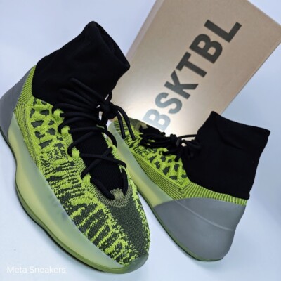 Adidas US 13.5 Men's Energy Glow Black Comfort Rare Yeezy BSKTBL Knit HR0811 NIB