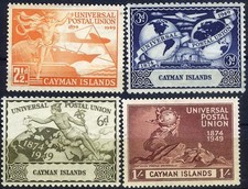 Cayman Islands 1949 75th Anniv Universal Postal Union UPU MLH (SC# 118-121)