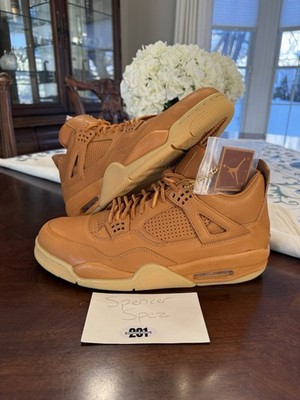 Nike Air Jordan 4 Retro Premium Ginger Wheat Size 13 Made 2016 819139-205