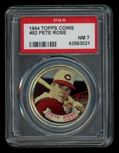 1964 Topps Coins #82 Pete Rose PSA 7 Cincinnati Reds (3021)