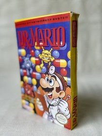 Dr. Mario (Nintendo NES, 1990) - Game Cartridge with Box Manual & Poster
