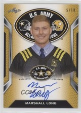 2016 Leaf US Army All-American Bowl Tour Yellow 5/10 Marshall Long Auto y0i