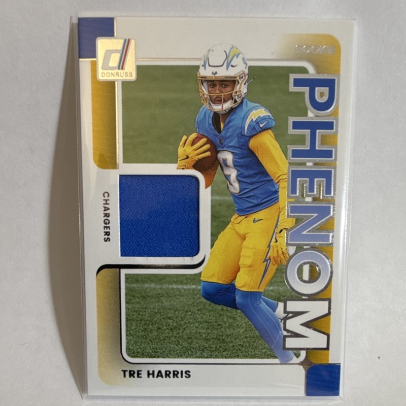 2025 Panini Donruss Rookie Phenom Jerseys Tre Harris Chargers #RPJ-THS