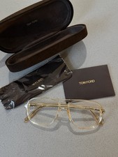 NWOT Tom Ford FT 5737-B Shiny Light Brown 045 Eyeglasses NO LENSES
