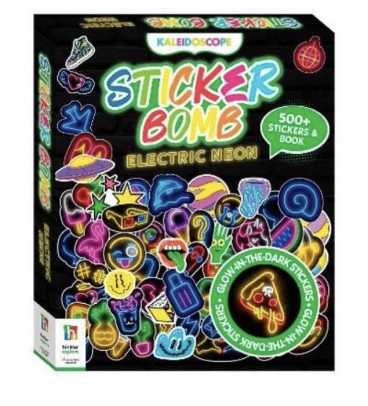 Hinkler Pty Ltd Kaleidoscope Sticker Bomb Electric Neon (Paperback) Sticker Bomb