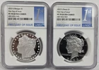 2023 S Morgan-Peace Dollar two coin Set PF 70 Ultra Cameo First Day of Issue NGC