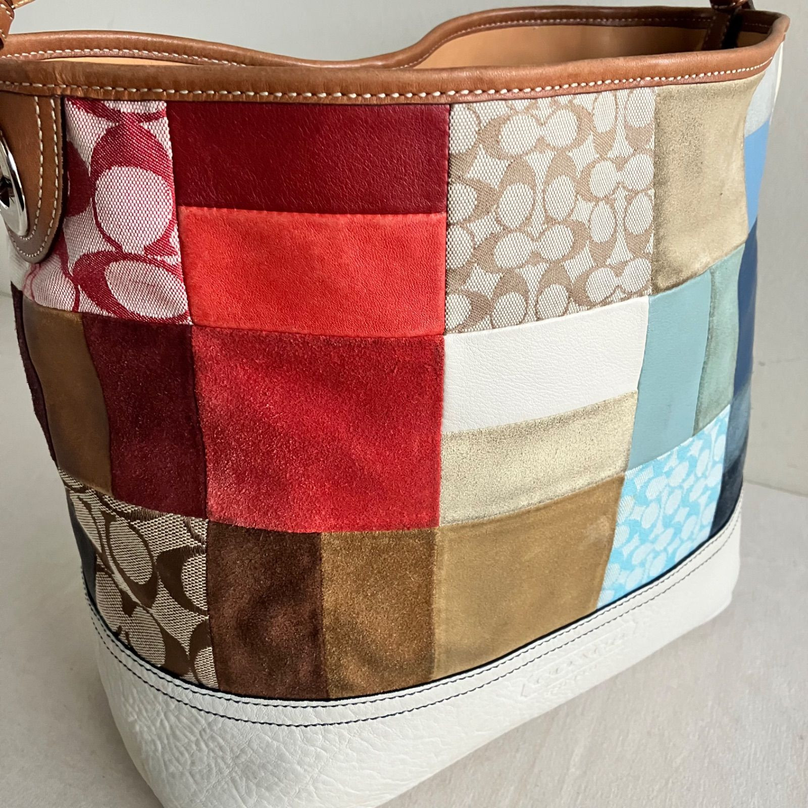 COACH Patchwork One Shoulder Bag Multicolor Rare … - image 3