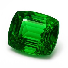 Natural Flawless Green Emerald 10 Ct GIE Certified Cushion Shape Loose Gemstone