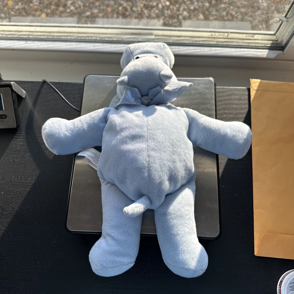 Oso norteamericano Flatopotamus Hipopótamo Peluche Azul Floppy 15 Pulgadas 1322 1991 Foto 3 de 4