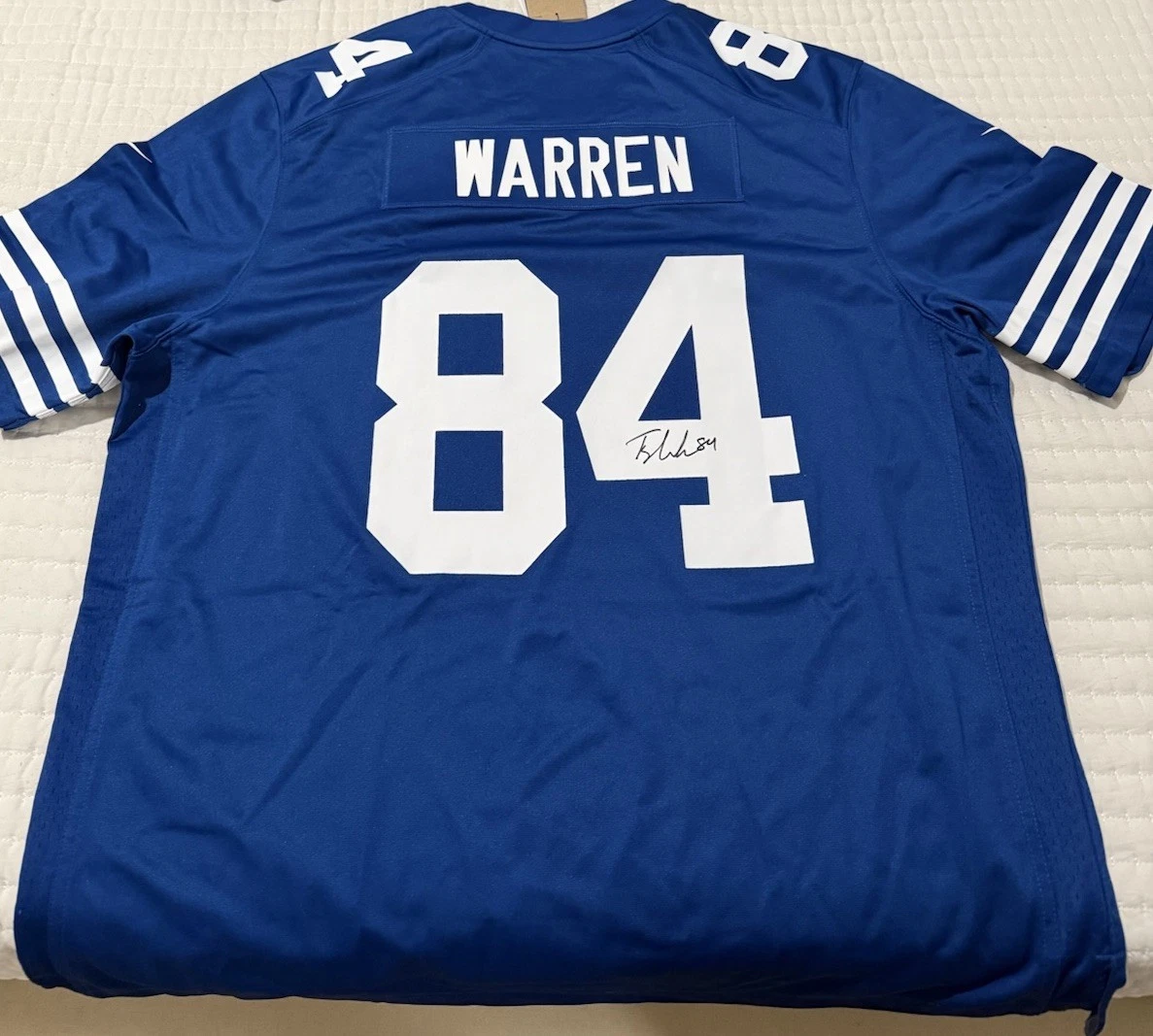 Tyler Warren Signed Auto Autograph Authentic Colts Jersey Fanatics COA
