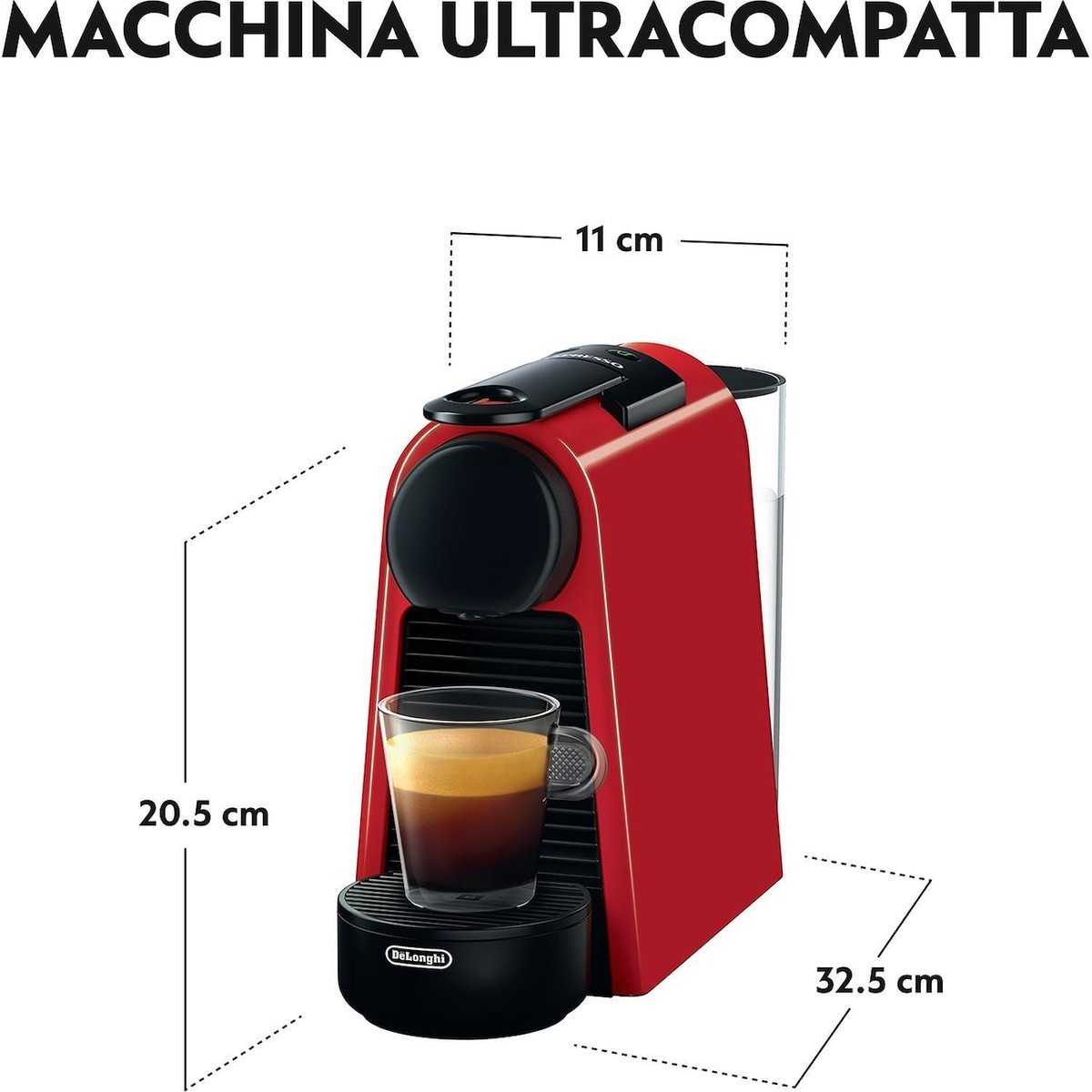 De Longhi Nespresso Essenza Mini EN85.R 1150W ROSSO Macchina da caffè e Bevande foto 2