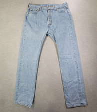Levis 501 Jeans Mens 36x36 Blue The Original Button Fly Straight Classic Denim