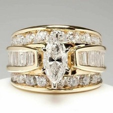 Fashion  Gold Plated Rings for Women Cubic Zirconia Wedding Jewelry Size 6-10