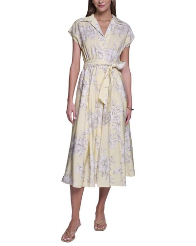 Halston Butterfly Sleeve Midi Dress Women's Halston Butterfly Sleeve Midi Dress Women's