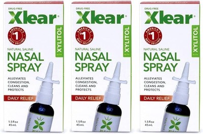 Xlear Natural Nasal Spray with Xylitol, 1.5 fl oz (Pack of 3)