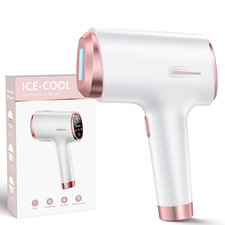 Finequin Laser Hair Removal for Women Men, 45 F Ice-Cooling Contact, Pink