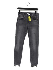 Zara Women's Jeans UK 8 Grey Cotton with Elastane, Other Skinny