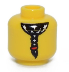 LEGO Minifigure Head Pirate Eyepatch Ponytail Male Ninjago 70591 Captain Soto