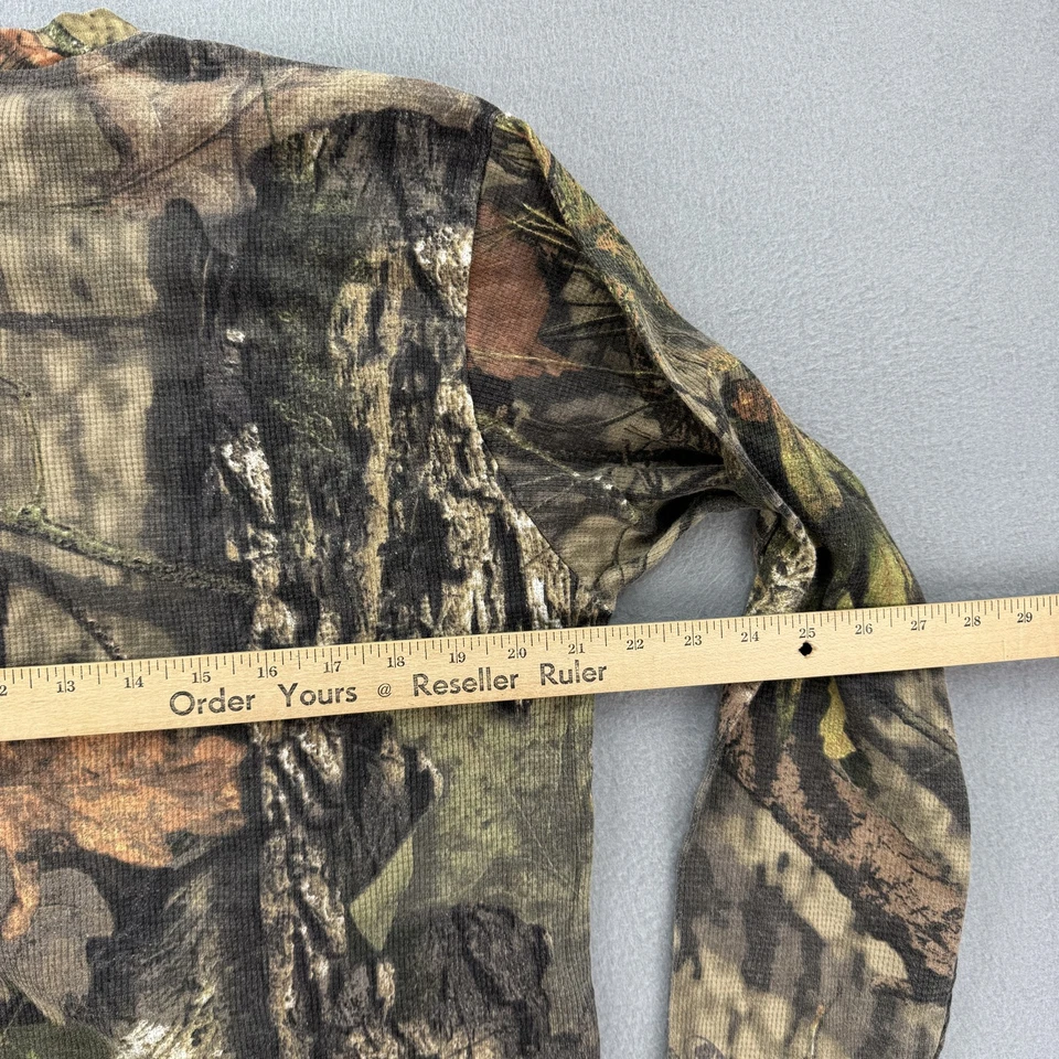 Camisa Mossy Oak Para Hombres Grande Camuflada Manga Larga Botón Henley Caza Aire Libre Foto 4 de 4