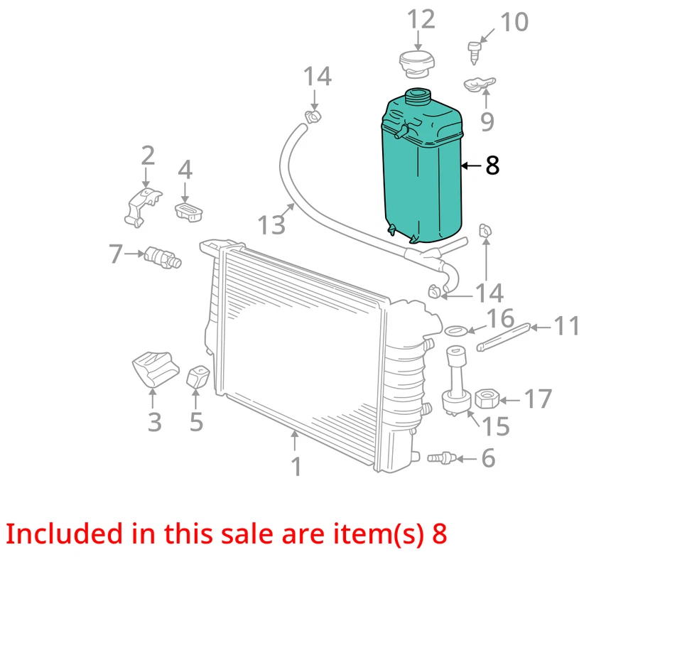 2002 BMW 530i Coolant Overflow Bottle OEM 160K Miles - LKQ430669088 - Image 4 of 4