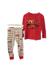 Disney Pixar Cars Lightning McQueen Graphic Print Pajama Pant Set Size 3T