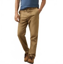 $168 New Faherty Men?s Dune Utility Pants Wok-Wood Bark Size XXL Organic Cotton