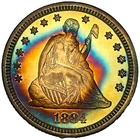 1884 GEM PROOF ++ Seated Liberty Quarter HIGH GRADE LOW MINTAGE