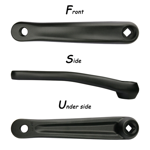 Manivelle Gauche Vélo Sandyseptember 170 Mm – Alliage Alu, Trou Carré Ou Losange, Noir Ou Argent