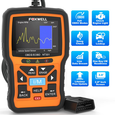 Foxwell NT301-US OBD2 Car Scanner Code Reader Check Engine Fault Diagnostic Tool