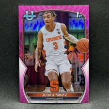 Judah Mintz 1st PINK 2022-23 Bowman University Chrome #33 Syracuse Orange