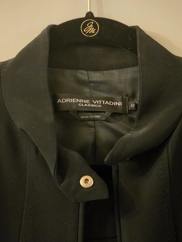 ADRIANNAE VITTADINI 2 PIECE PANT SUIT BLACK SZ 12 LONG SLEEVE PANTS SZ 10 - Image 3 of 4