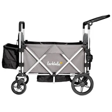 Larktale Caravan Kid's Toddler 2 Seat Collapsible Wagon All-Terrain Stroller