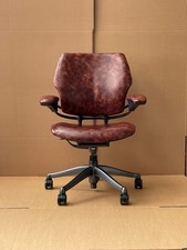 Humanscale Freedom Executive Ergonomic Office Chair Dark Brown Distressed Look