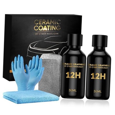12H Advanced Graphene Ceramic Coating for Cars (30ml x 2) - Car Detailing Kit, 