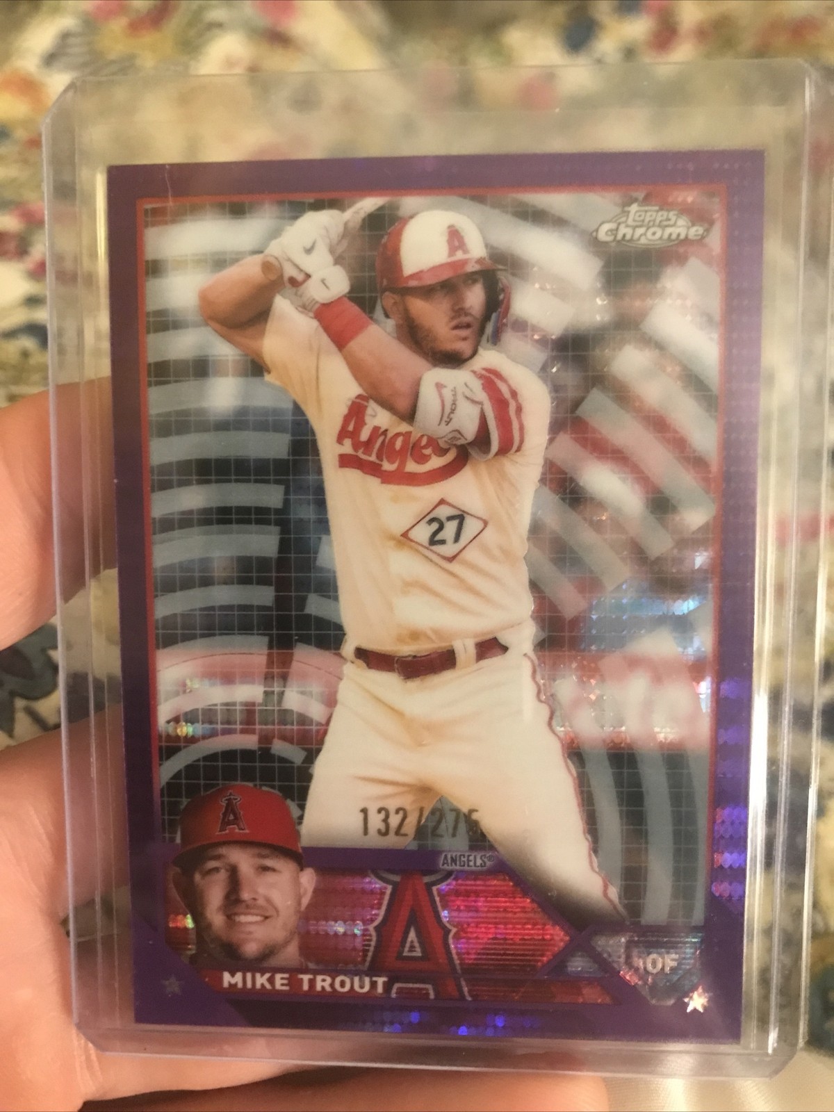 2023 Topps Chrome - Mike Trout #27 Purple Sonar Refractor /275