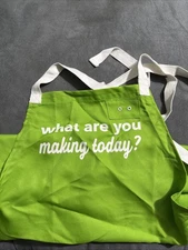 Authentic Joann Fabric Store Employee Apron Green 100% Cotton