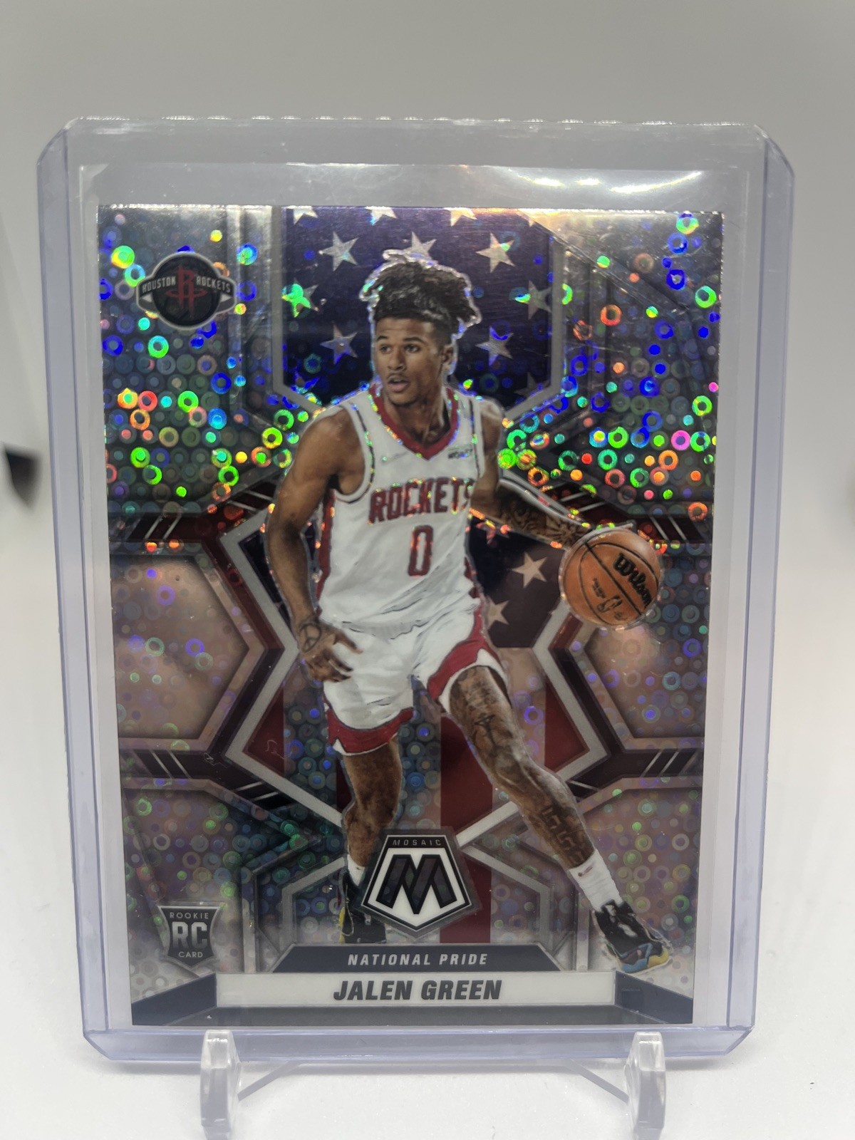 2021-22 Panini Mosaic Jalen Green National Pride Fast Break Disco Rookie RC #259