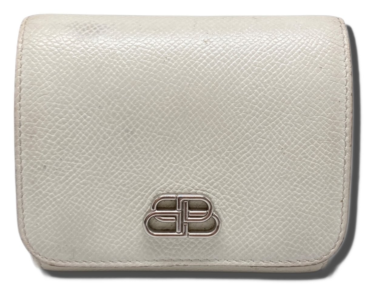 BALENCIAGA BB Metal Logo Bi-fold Wallet Authentic Women 7276