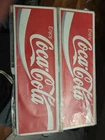 2 Vintage Coca-Cola Display Rack Sign Metal 18"x6" NOS Excellent Condition