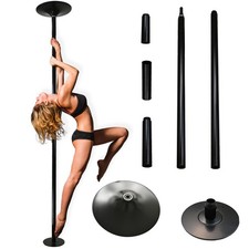 PoleDance Tanzstange Tabledance schwarz 231 - 274 cm Ø 45 mm Static & Spinning
