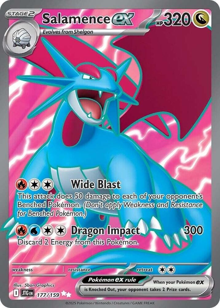 Salamence ex Holo Ultra Rare SV09: Journey Together 177/159 NM