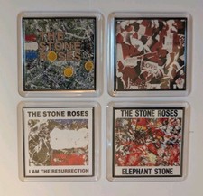 STONE ROSES x4 COASTERS one love elephant stone I am the resurrection 