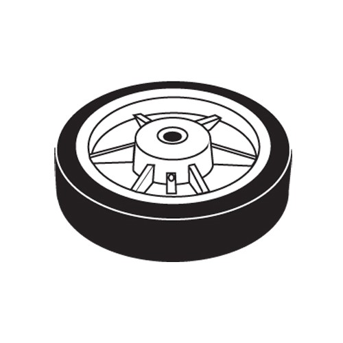 Rubbermaid 1026L6 12 in Tilt Truck Hard Rubber Wheel